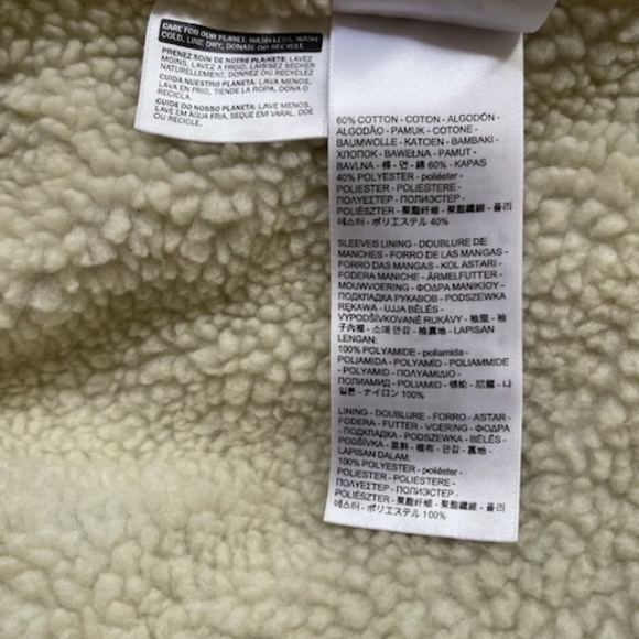 Grey Levis Sherpa Jacket--Light Grey--Size XS--New w/o Tags - Picture 16 of 16